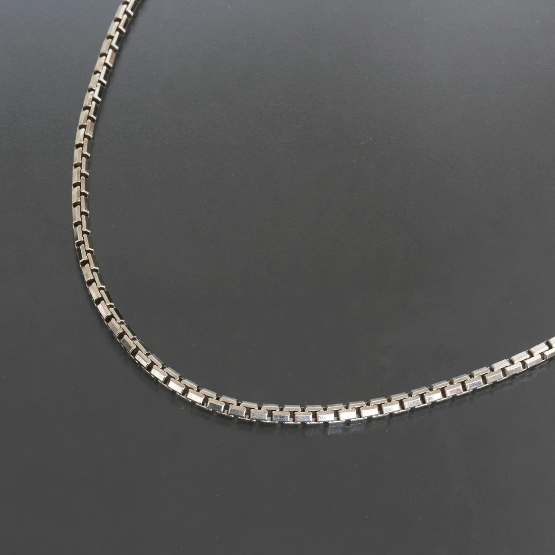 Cartier Venetian Tank Necklace Chain 16.3 inch 750 K18WG White