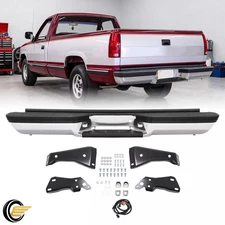 Chrome Rear Bumper For 1988-2000 Chevrolet C1500 C2500 K1500 K2500 Fleetside