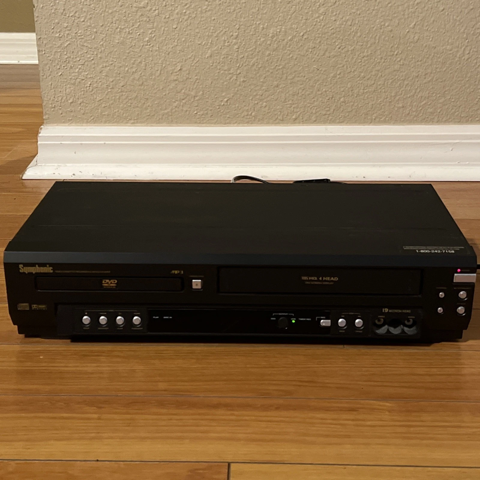Symphonic VCR DVD Recorder Combo VHS Player WF803 TESTED & WORKS No Remote