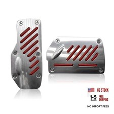 Car Pedal Covers, Anti-slip Brake  Accelerator Pad, Alloy Anti-rust 2 PCS Red