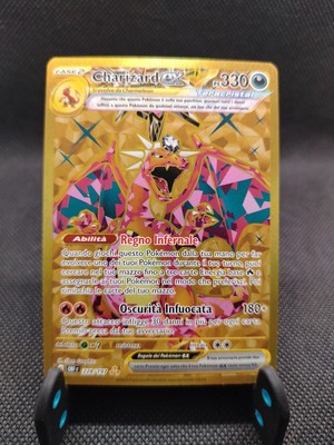 Pokemon Carta Energia Fuoco 230/197 - Fiamme Di Ossidiana - Hyper Rare Gold Card - Singola