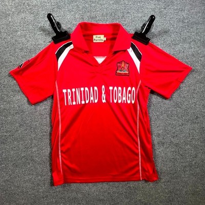 Trinidad & Tobago Five Parrots Polo Shirt Mens Large Red Soccer National Team