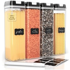 Simply Gourmet Airtight Food Storage Containers with Lids – 4 Piece Slim K