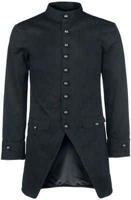 Gothicana by EMP Herren schwarzer Gehrock mit Stehkragen