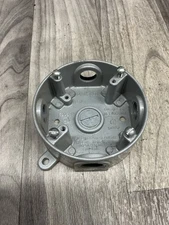 4 in.Round NonMetallic Weatherproof Box with (5) 1/2 in.Holes,Gray #4005A81PR2