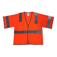 High Visibility Vest, Orange/Red, 4Xl/5Xl, 786F28