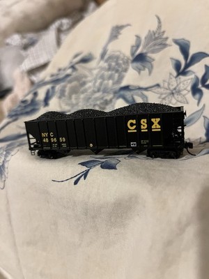 N Scale Micro-Trains MTL 10800621 NYC CSX 3-Bay Hopper #489659 w/ Coal Load