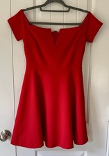Lulus Women's Mini V-Neck Dress Red Size Medium