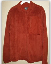 C9 Champion Men's plush 1/4 Zip pullover jacket Warm Cinnamon brown LARGE 