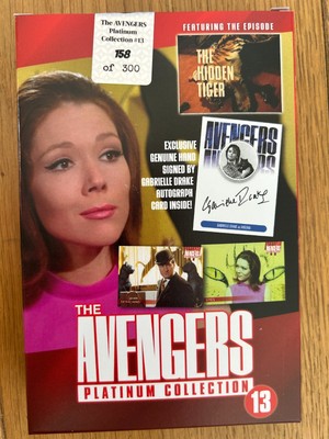 THE AVENGERS PLATINUM COLLECTION 13 BOX BASE SET & GABRIELLE DRAKE AUTOGRAPH