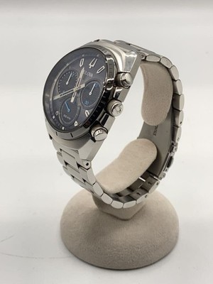 BULOVA 98A155 Quartz Analog Black Dial Silver Stainless Watch Near 