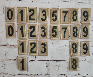 BSA Boy Scout of America Beige Green Troop Number Patches, Used