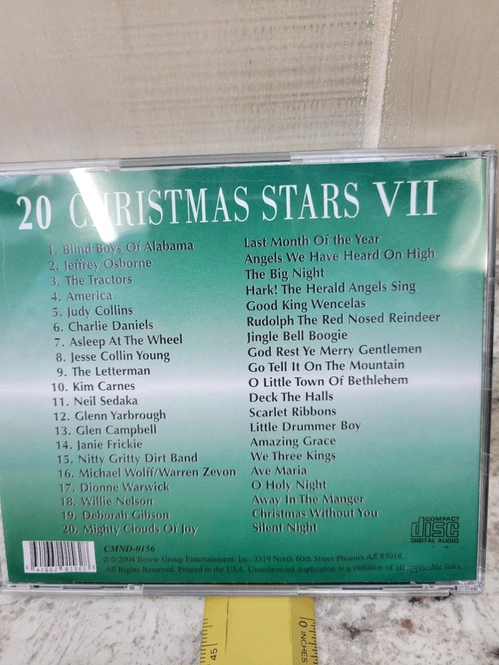 20 Christmas Stars VII CD 2004 Various Artists Holiday Country Bowie Group Foto 2 de 2