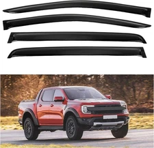 4PCS Side Window Vent Visor Window Deflectors for Ford Ranger 2024 2025				