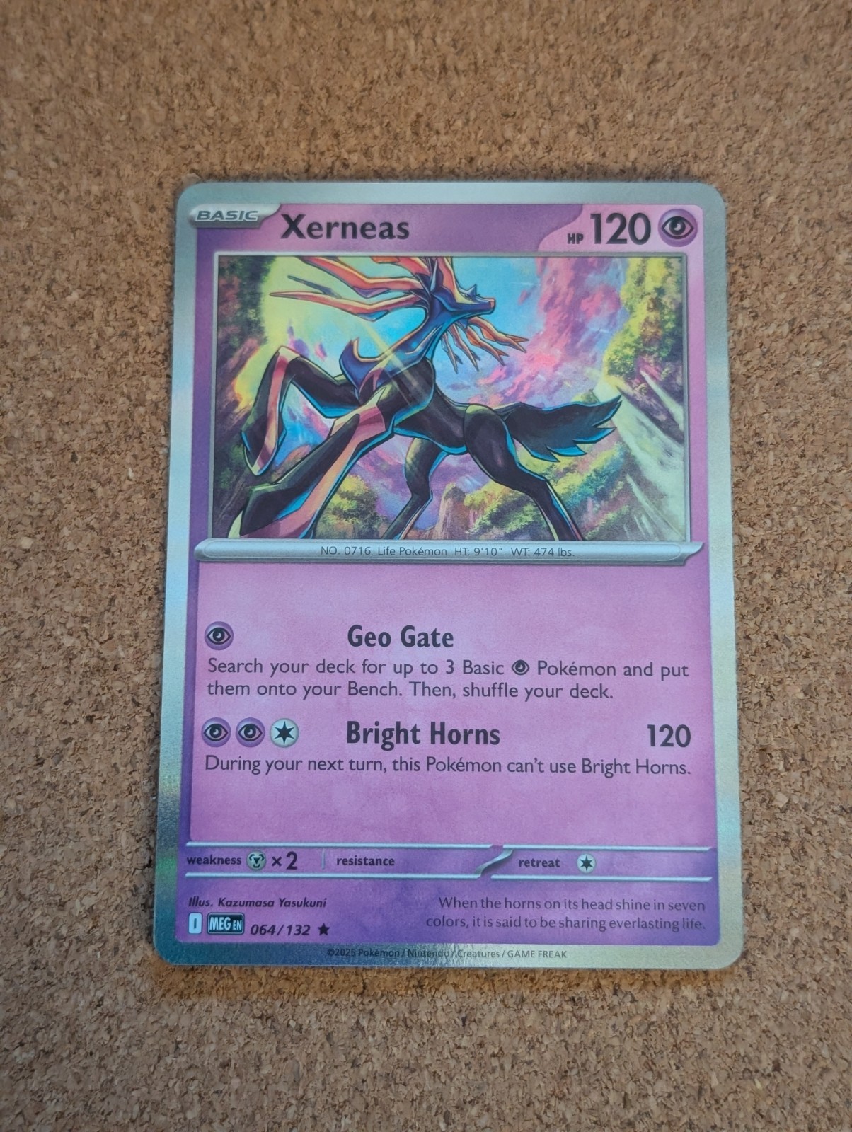 🔷 Xerneas #64/132 🔷 2025 Pokémon - Mega Evolutions - Holo - NM