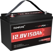 12V 150Ah LiFePO4 Lithium Battery 100A BMS, 1920Wh For RVs Solar System Off-grid