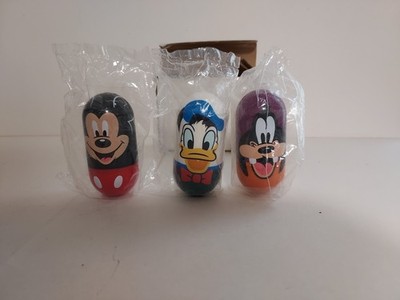 Weeble Wobble Disney Characters Mickey Donald and Goofy