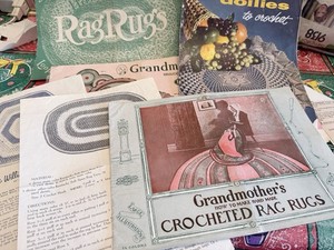 4 VTG GRANDMOTHER’S W. L. CLARK INC. Crotched Rag Rug INSTRUTION Books '30'S
