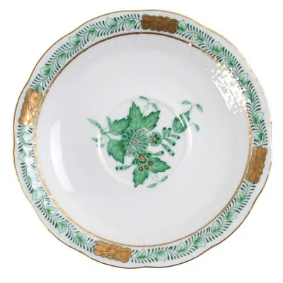 HEREND Chinese/Nanking Bouquet Green (AV)  Saucer for Footed Demitasse Cup, 735