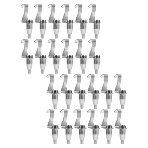 24 Pcs Wire Rope Locker Metal Rail Molding Hanging Hooks Picture Hangers