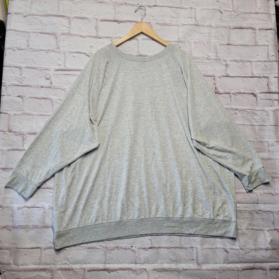 Torrid 6 Sweatshirt Womens 6X Gray Pink Blue Skull Rose Rhinestone Embellished - Image 2 of 4