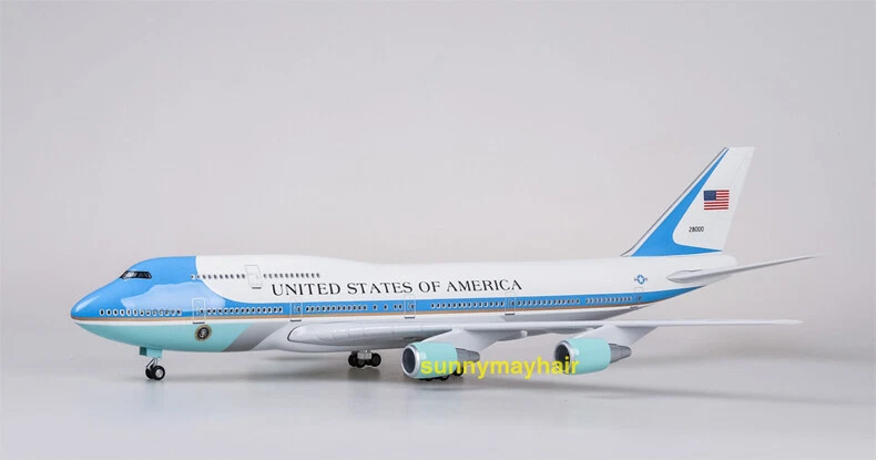 1/150 US Air Force One Boeing 747 Aircraft Airplane Model Toy 47cm Plane Collect - Image 3 of 4