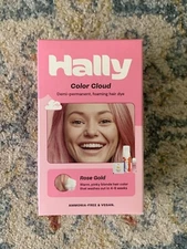 Hally Color Cloud Rose Gold Hair Dye Kit Demi-Permanent Foaming 4-6 Weeks 1PK