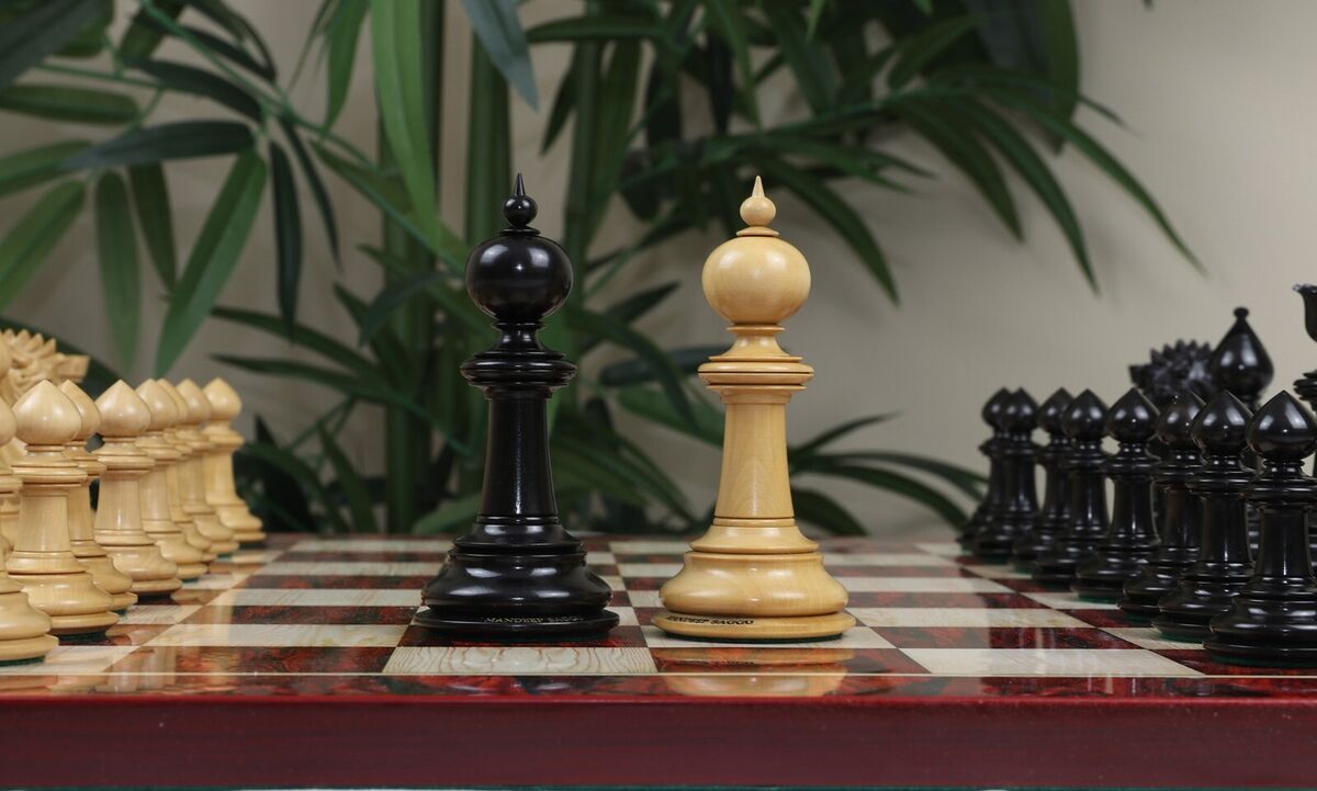 The Arthurian Series 4.4 Luxury Artisan Ebony Wood Chess Pieces