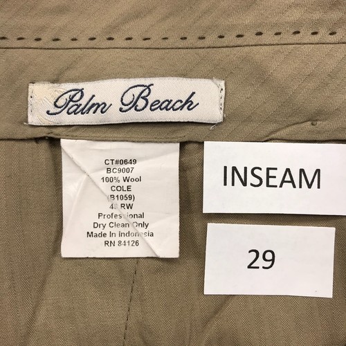 Palm Beach 100% wool gray dress pants size 40X29 - Picture 2 of 2