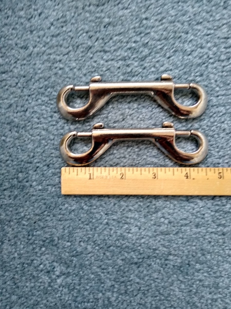 LOT OF 2 - 4 1/2 INCH DOUBLE END STAINLESS STEEL SNAP HOOKS FREE SHIPPING | eBay LOT OF 2 - 4 1/2 INCH DOUBLE END STAINLESS STEEL SNAP HOOKS FREE SHIPPING | eBay