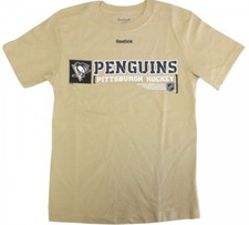 Pittsburgh Penguins Hockey Reebok NHL Youth Call Sign Gold T-Shirt