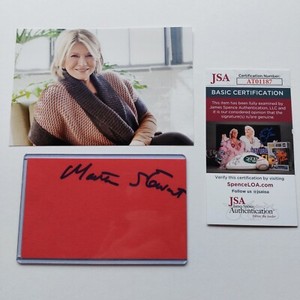 Businesswoman Martha Stewart Signed 3x5 Index Card with JSA COA autographed
