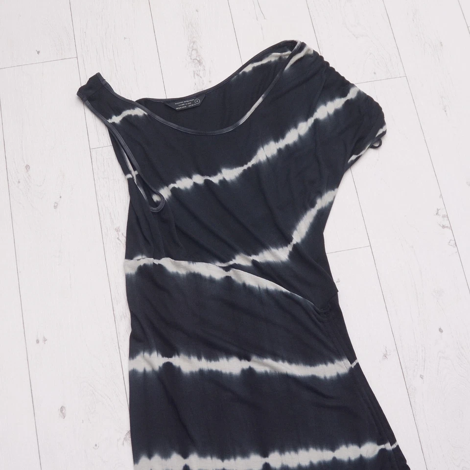 Vestido AllSaints Devika Vintage Y2K | Raro Largo Negro Talla 10 | Boho Glam Chic Foto 2 de 4