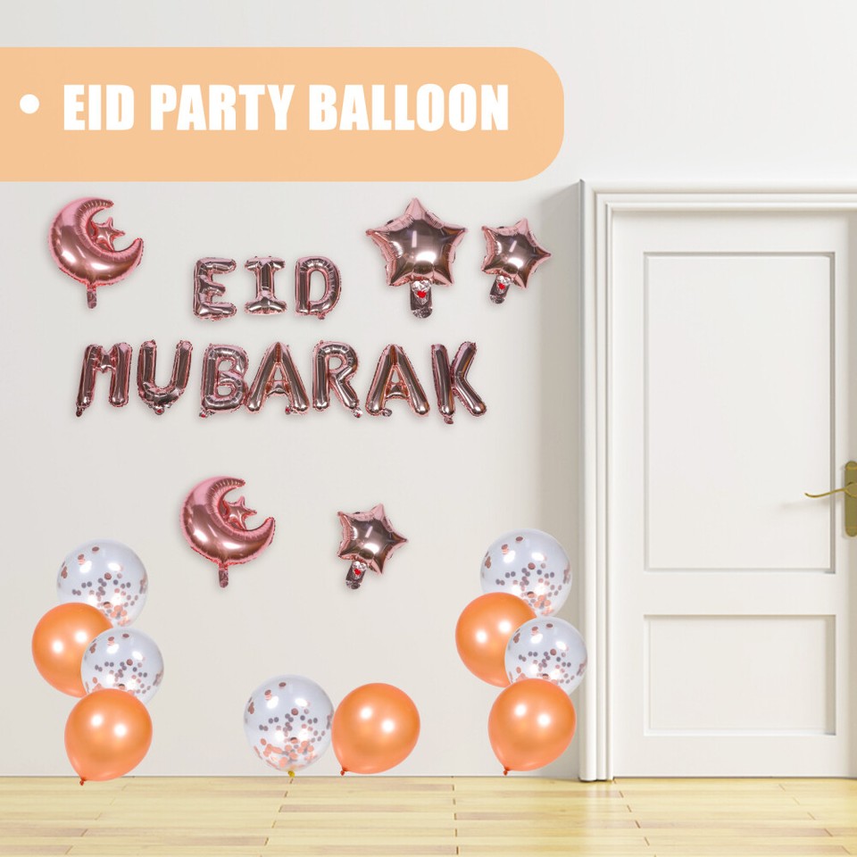 Latex Decoration Balloon Eid Mubarak Ramadan Party Star Decorations eBay