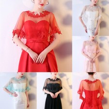 Damen Abend-Cape-Schal Brautjungfernkleid Spitzen-Abdeckungs-Bolero- ▽