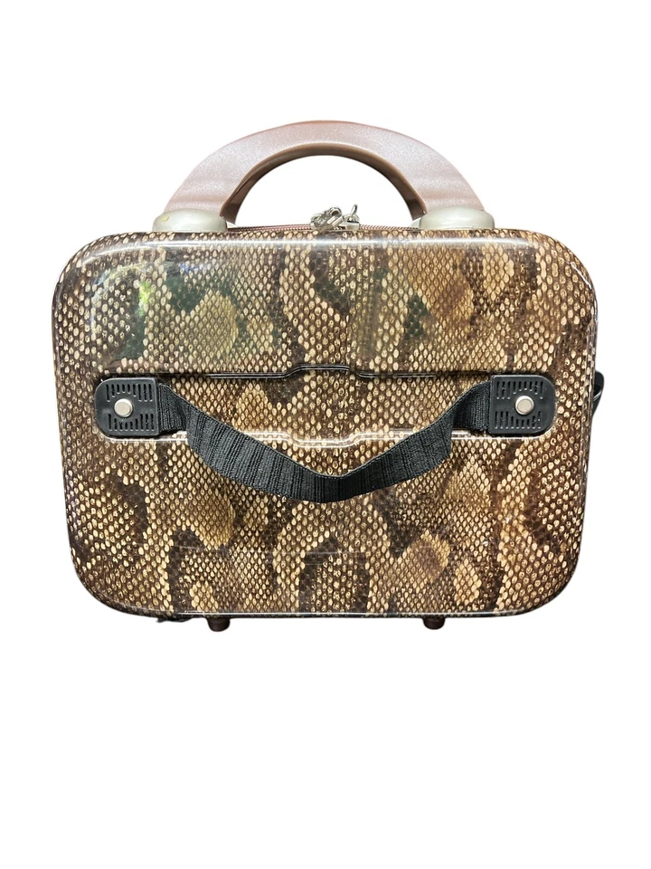 Estuche de maquillaje de equipaje rígido de piel de serpiente HEYS bolsa para pasar la noche Foto 3 de 4