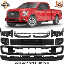 Front Bumper Face Bar Kit With Brackets Set For 2015-2017 Ford F-150