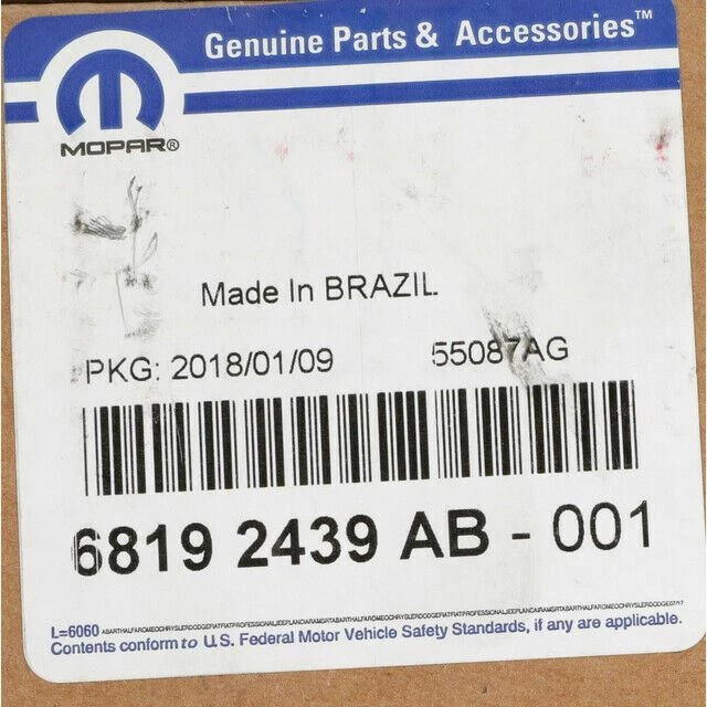 Juego de pastillas de freno de disco trasero genuino Mopar 2008-2016 Dodge Grand Caravan 68192439AB Foto 2 de 4