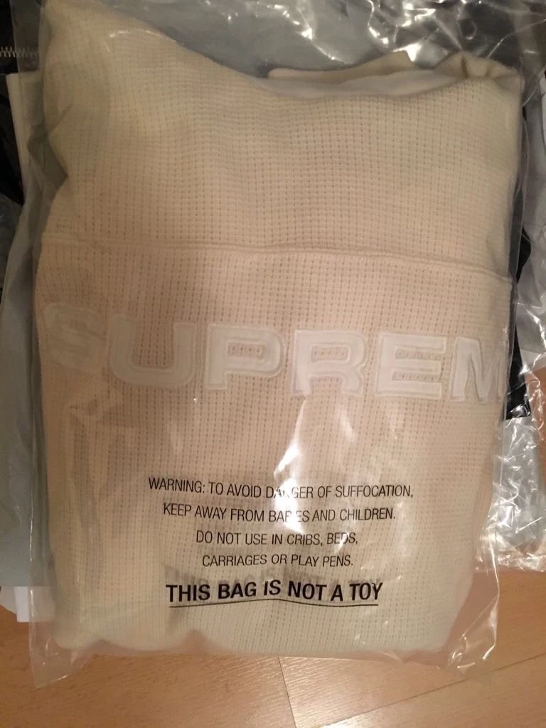 supreme sweatshirt M White NEUF Waffle Hoodie