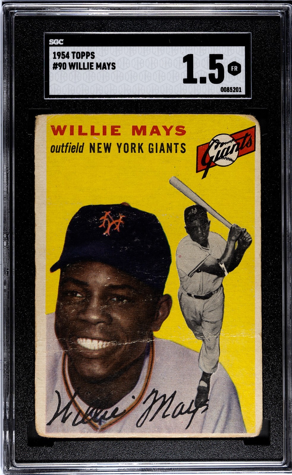 1954 Topps Willie Mays # 90 SGC 1.5