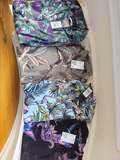 S Men's 4 TROPICAL/ Floral Cotton Hawaiian ShirtS NEW WITH TAGS