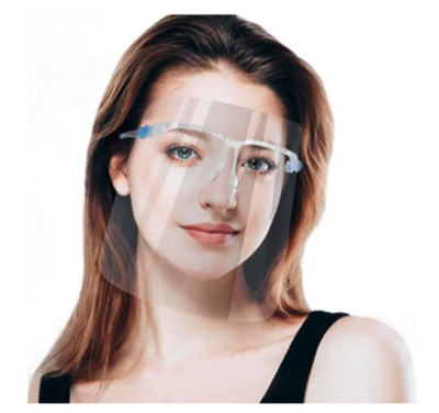 6 Pack of Glasses Frame Safety Protective Reusable Shield Clear Visor, Unisex.
