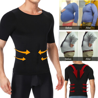 Herren Unterhemd Bauchweg Tank Top Kompressionsshirt Abnehmen Body Shaper Vest