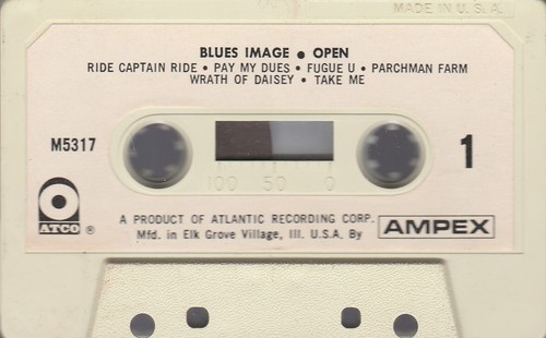 BLUES IMAGE CASSETTE TAPE: "OPEN" 1970 AMPEX PAPER LABELS - Picture 2 of 4