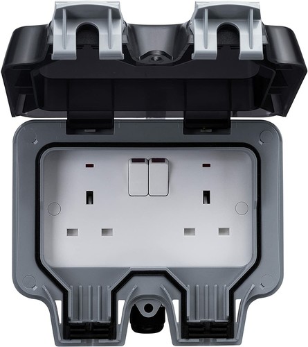 Masterplug Weatherproof Double Switch Twin Socket w RCD Cable 3M Cable Length - Picture 6 of 12