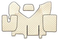 SET TAPPETI COPRICOFANO ECOPELLE CHAMPAGNE PER IVECO STRALIS HI-WAY AUTO FRIGO