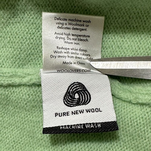 WoolOvers Women's Small Lambswool Crewneck Sweater Mint Green Pullover - Picture 16 of 16