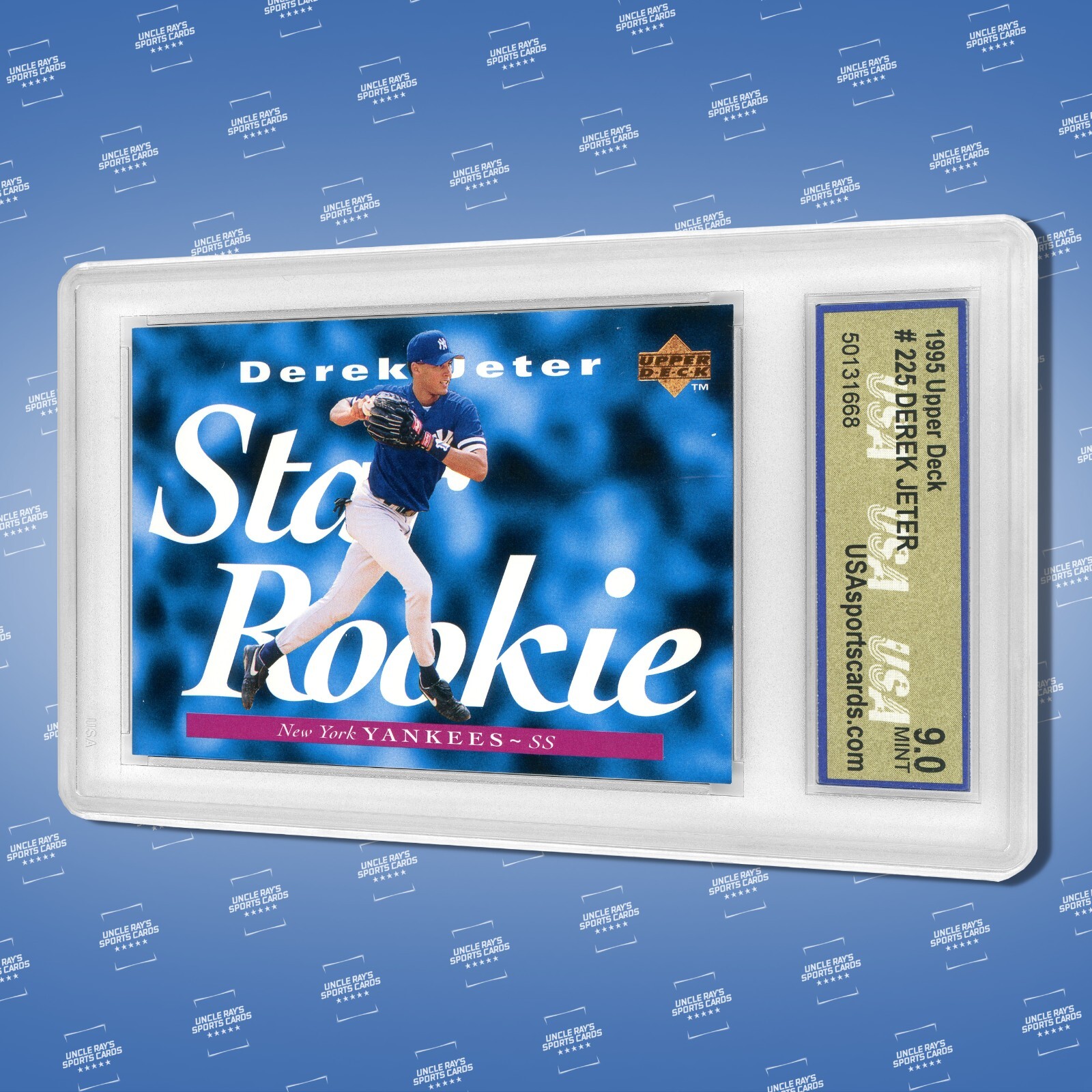 1995 UPPER DECK #225 DEREK JETER NEW YORK YANKEES HOF GRADED USA 9