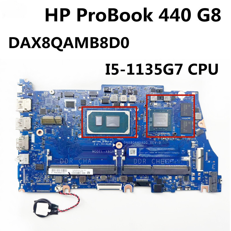 For HP ProBook 440 G8 Laptop Motherboard DAX8QAMB8D0 I5-1135G7 CPU
