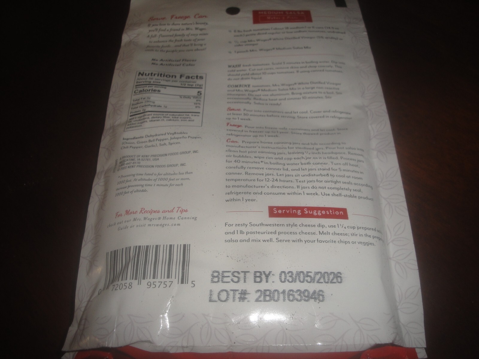 Mrs. Wages Salsa Mix Medium - 4 oz